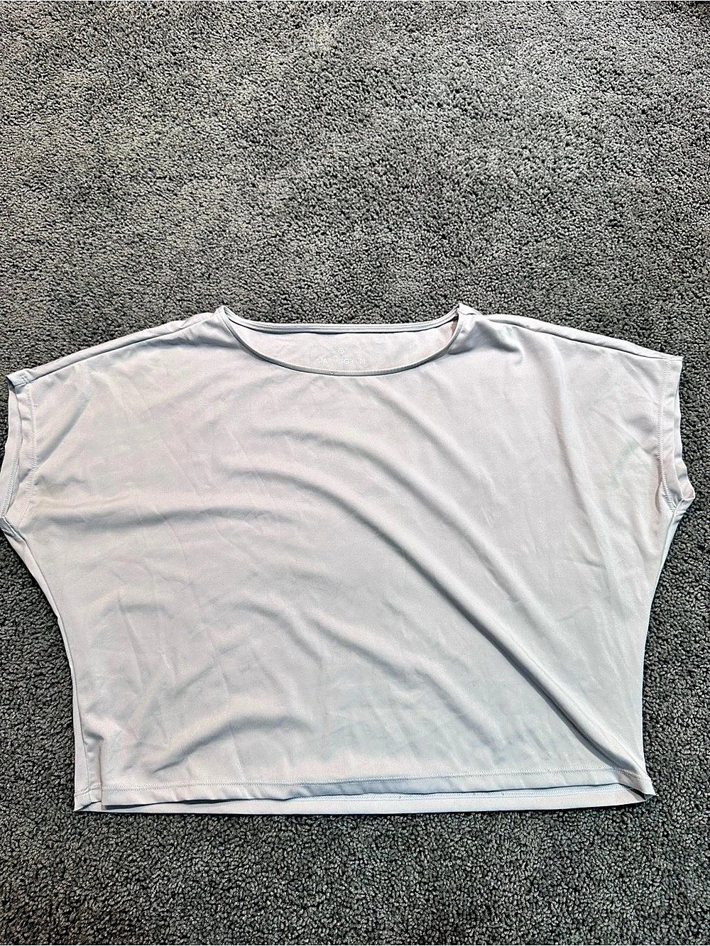 Paragon Short Sleeve Top in Blue and light gray